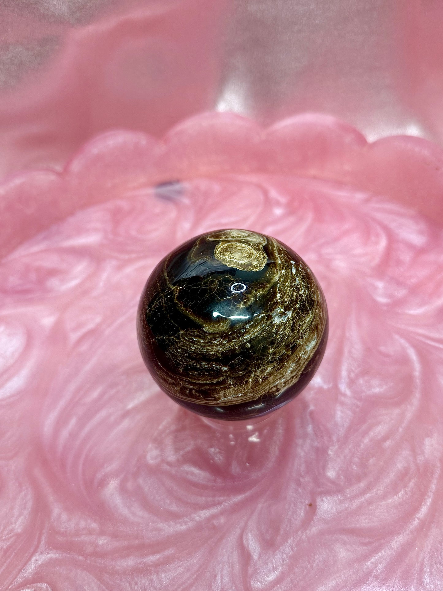 Chocolate Calcite Sphere