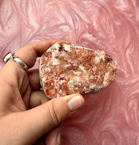 Pink Apophyllite and Pink Heulandite With Stillbite Cluster